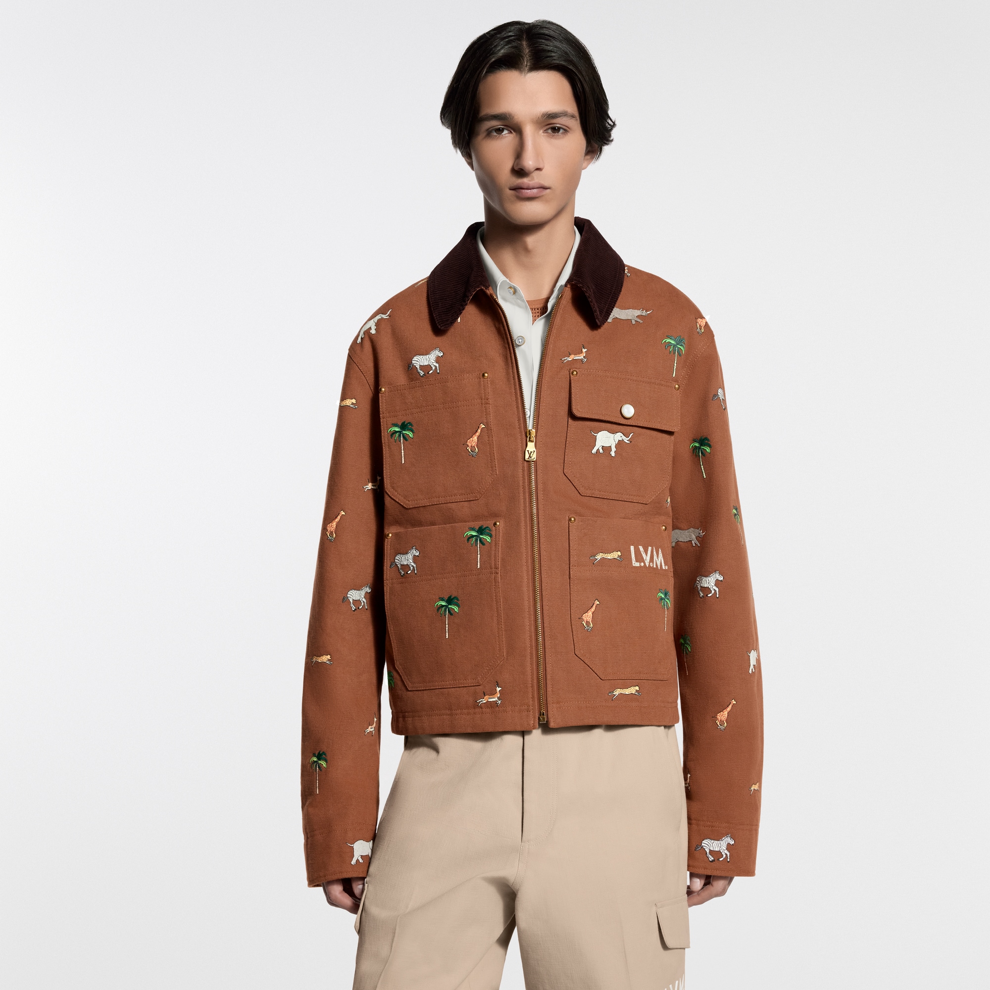 LV x Darjeeling Limited Made To Order Embroidered Workwear Jacket
